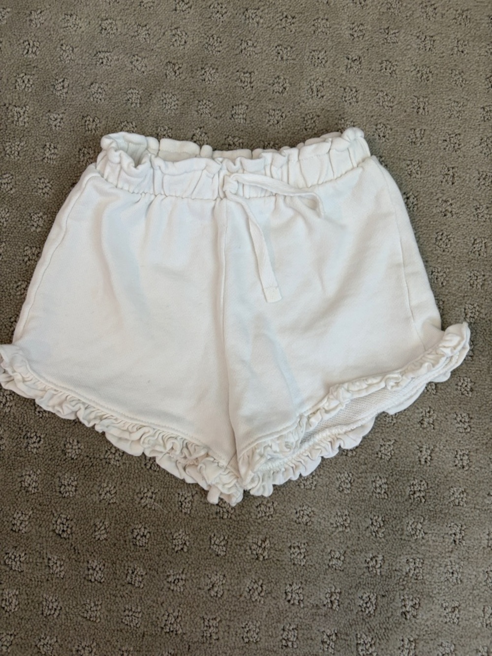 Zara Toddler Girls Terry Shorts with Ruffle Hem – Size 2–3 Years | Gently Used